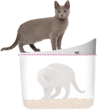 Туалет для котів Catit Pixi, сірий, закритий лоток