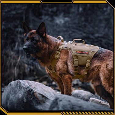 Шлея для собак OneTigris AIRE Armor, регульована, сітчаста, з 2 ручками і 3 D-кільцями, не тягне, безпечна, відбивна, дихаюча, для середніх і великих собак, коричнева, розмір L