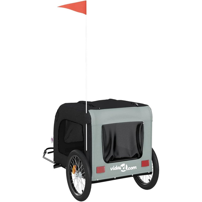 Фahrрадіаnгeр для собак Сірий та Чорний, Oxford-Gewebe & Eisen, Модель 93839