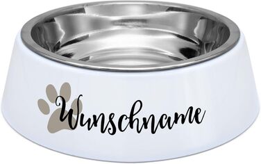 Миска для корму PrintPlanet® з іменем або текстом на вибір - миска для собак з іменем, персоналізована та надрукована - дизайн 2