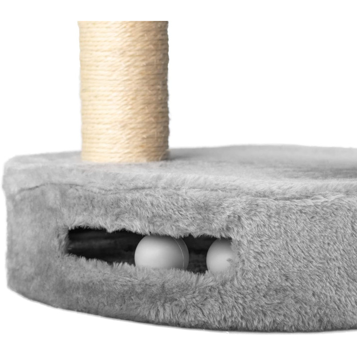 Дерев'яний комплекс для котів AQPET Panama 58 см сірого кольору з когтеточкою та ігровим майданчиком