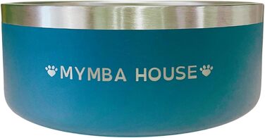 Нержавійна миска для корму для котів та собак, з неслизьким дном, легко миється, синього кольору