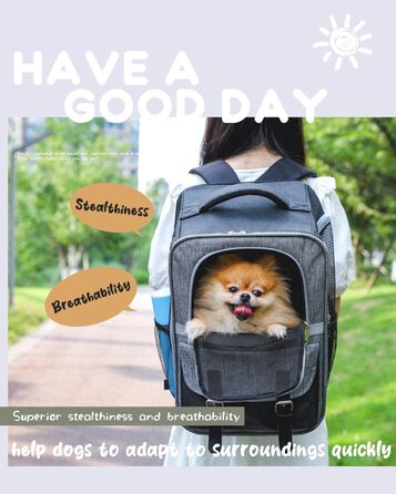 Рюкзак для тварин: переноска для котів та собак до 7 кг, сірий колір
