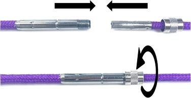 Лонже для коней JA Horse Longierpeitsche, 200 см, роздільна, з Neo-ручкою зеленого кольору