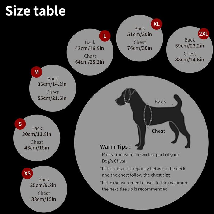 Зимовий одяг для собак, тепла куртка з нагрудником, вітронепроникна жилетка з підкладкою з флісу для маленьких собак (Чорний, M)