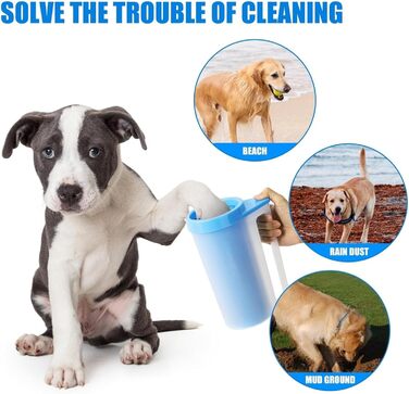 Миска-мийка для лап собак Joygoodta з м'якою силіконовою щіткою, портативна, 360° очищення, для дому