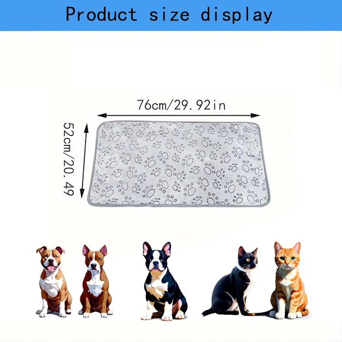 Набір з 3-х фланелевих ковдр MYPETSTOCK для собак і котів, 76x52 см, м'які, теплі, всесезонні, машинне прання, розмір M