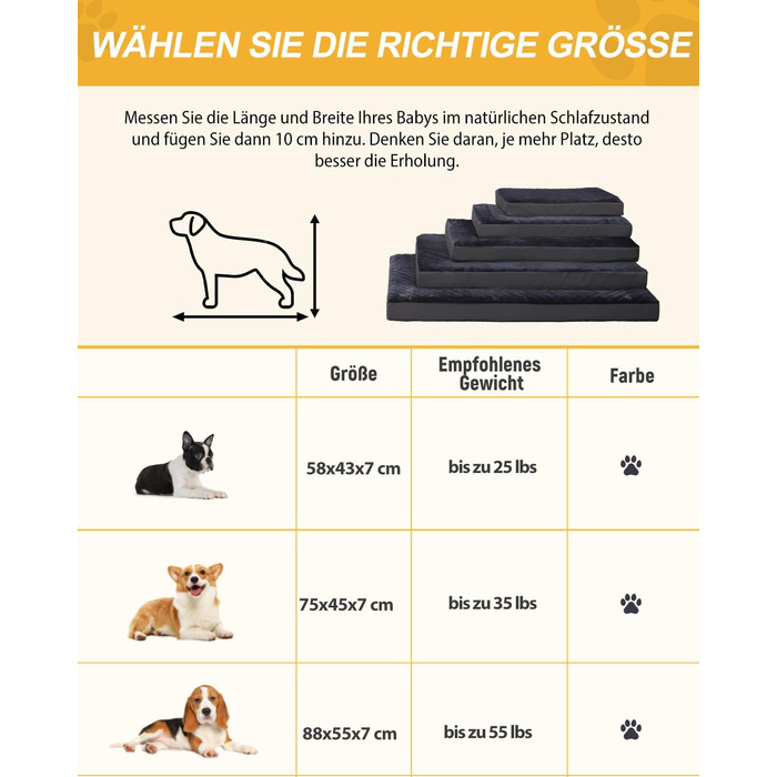 Ортопедичний лежак для собак, лежанка-кінець для собак середніх порід, водовідштовхувальний килимок з штучної шкіри, внутрішній/зовнішній килимок для собак, кошик для собак, матрац для собак, 88x55x7 см, темно-сірий