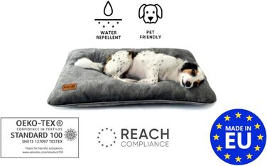 Водонепроникна подушка для собак та котів. Зручне ліжко з матеріалу, безпечне для тварин. Розмір 80x50 см, колір морський.