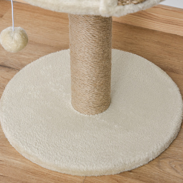 PawHut Cat Tree Маленьке 49 см Котяче дерево з лежачою поверхнею Ігровий м'яч Дерево для лазіння по маленькому коту Stable Cream White