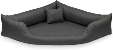 Лягу для собак Juelle Gabi L - штучна шкіра, 100x100x22 см, м'яке ліжко для середніх та великих собак