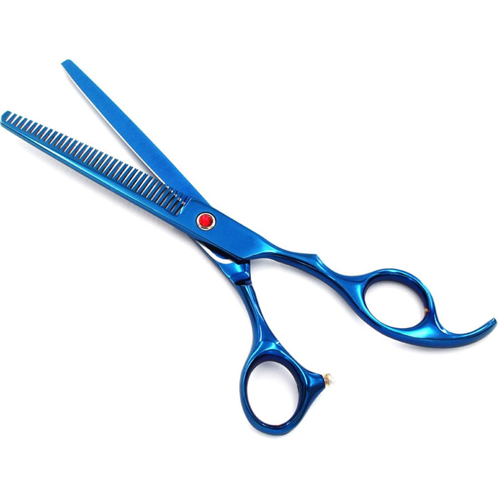 Професійний набір ножиць для грумінгу собак та котів, нержавіюча сталь, прямі, розріджуючі та вигнуті ножиці, гребінець, етиуль