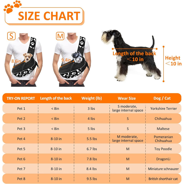 Трапельник для собак та котів, чорний, з регульованим ремінцем, для тварин до 5 кг, принт 'Лапи та кістки'
