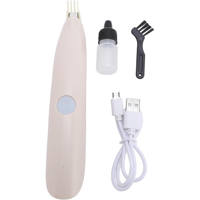 Бездротовий тример для собак з підсвічуванням, 2 швидкості, регульований, для грумінгу навколо очей, вух, обличчя та задньої частини тіла (рожевий)