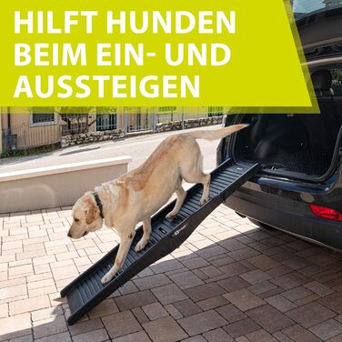 Рампа для собак у машину Ferplast, складана, протиковзка, з ручкою, світловідбиваюча, до 50 кг, 152 x 40 см