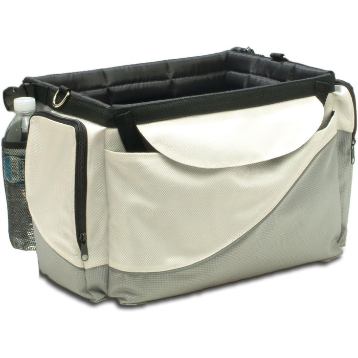 Корзина для собак та котів PetSafe Solvit на велосипед, Sport-Style, біло-сіра, 43 x 30 x 25 см