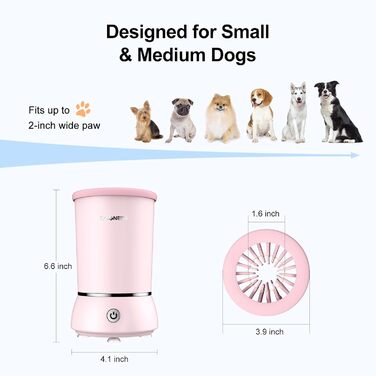 Електричний мийник лап для собак DOGNESS, USB, 360°