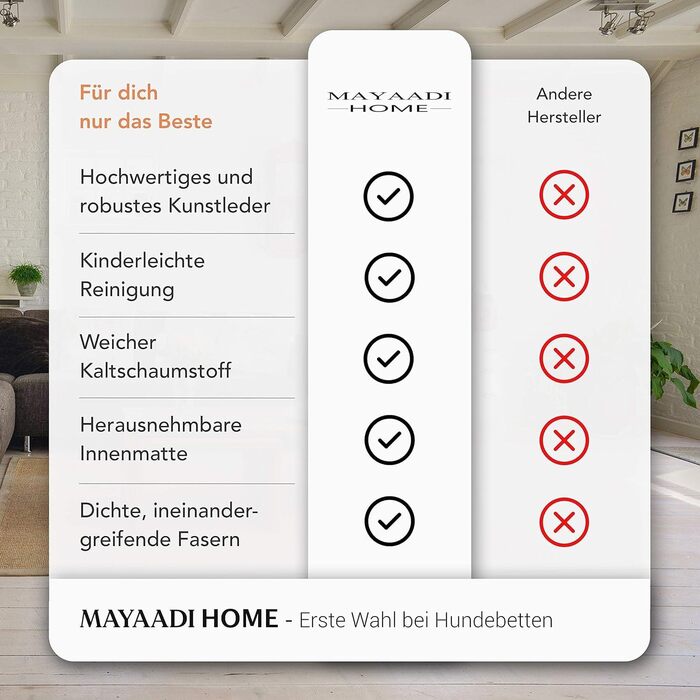 Преміум ліжко для собаки Mayaadi Home 90x70x38 см, автосидіння з екошкіри, захисний чохол, чорнобіле