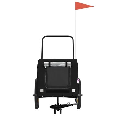 Візок для собак Haustierbuggy, чорний, з оксфордської тканини та металу для прогулянок на вулиці