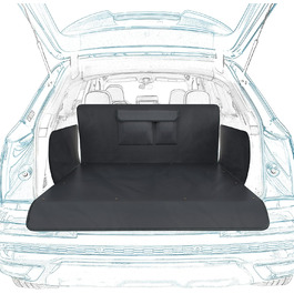 Водонепроникний килимок для собак у машину WhizProducts® – захист для заднього сидіння, фіксація, для подорожей та транспортування. Міцний килимок для заднього сидіння автомобіля (багажник)