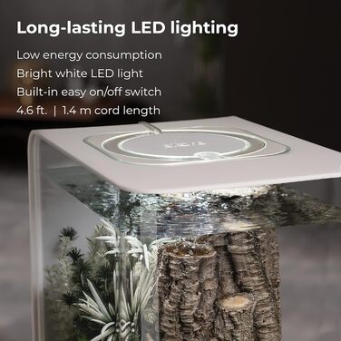 Акваріум biOrb FLOW 30 LED білий 30 л з акрилу, комплект із фільтром, LED-підсвіткою, ґрунтом і аератором, прямокутний дизайн