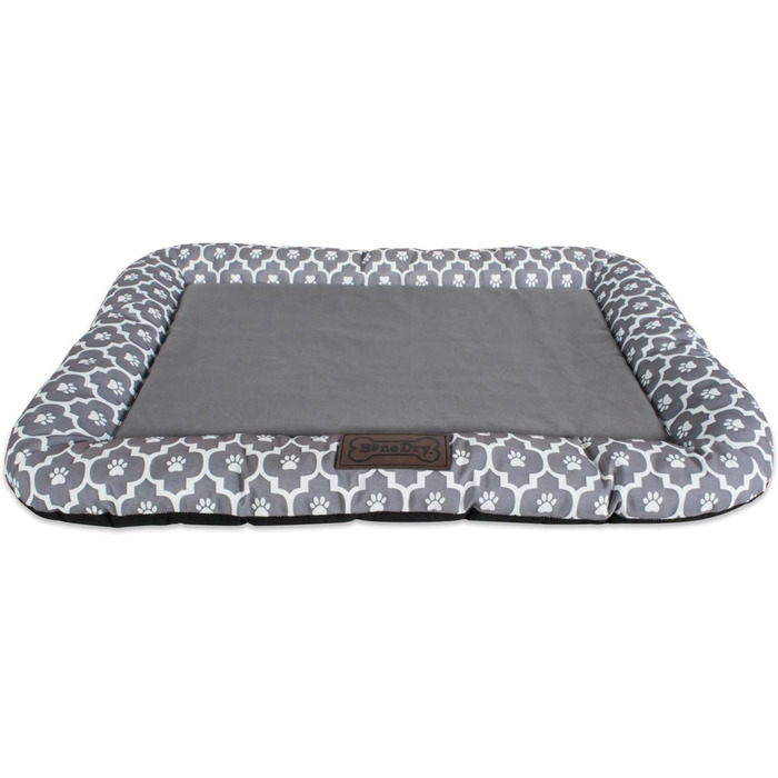 Килимок для домашніх тварин Bone Dry, прямокутний, середній, 20×28 см, сірий з м'якою підкладкою, ґратчастий візерунок