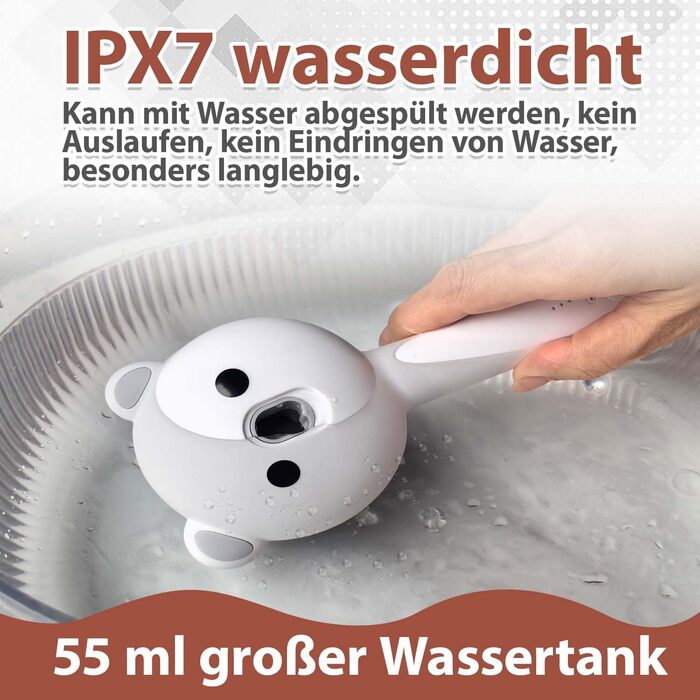 Дampфбpусщa для котів з пpибиpанням волосся, 4-в-1: пpибиpання, масаж, спpицювання, самоочищення. IPX7, білий колір.