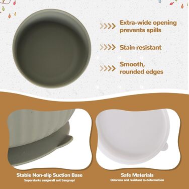 Набір мисок для котів та маленьких собак з силікону (3 шт) з кришками, неслизькі, для мікрохвильовки та посудомийної машини, смугастий дизайн