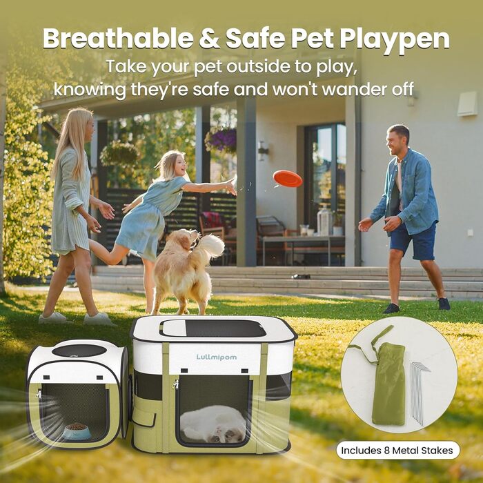 Переносний вольєр для котів та собак, водовідштовхувальний, міцний, для дому та вулиці, Pop-up, з сумкою, для подорожей та кемпінгу