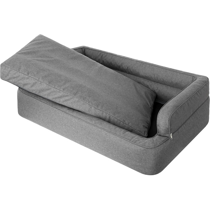 Крісло-ліжко для собак та котів, ліжко для тварин, знімний чохол, графіт, XXL (117x79 см)