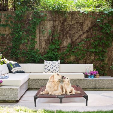 Підвищені лежанки для собак Suddus, червоні, розмір M (великі, червоні). Ідеальні для подорожей та відпочинку. Однотонні лежанки Getaway Solids