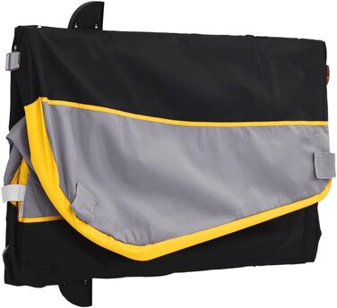 Причіп для велосипеда, вантажний та для собак, 45 кг, чорно-жовтий, легко збирається