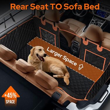 Захист для заднього сидіння автомобіля для собак: водовідштовхуючий килимок, універсальний для всіх авто, SUV та багажника, з металевим кліпом
