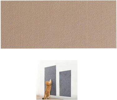 Килимок для котів з клейкою основою, котячий дряпак для стін, захист меблів від кігтів (хакі)