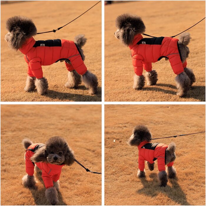 Водонепроникний теплий одяг для собак: куртка, жилет, тепла сорочка для собак. Підходить для малих, середніх та великих собак. Оранжевий колір, розмір S