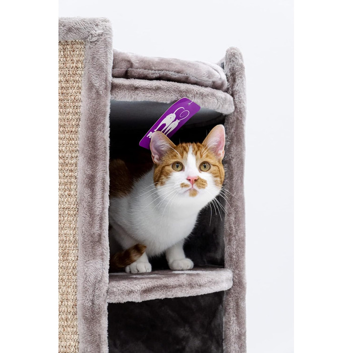 Когтеточка-колона Petrebels Superdome XL 100 см, Ø 50 см, преміум-якість, для великих котів, стійка, колір капучино