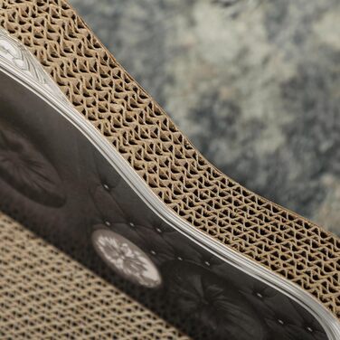 Кігтеточка PawHut для котів 2-в-1 з софою та котячою м'ятою, 56,5x24x26 см, коричнева