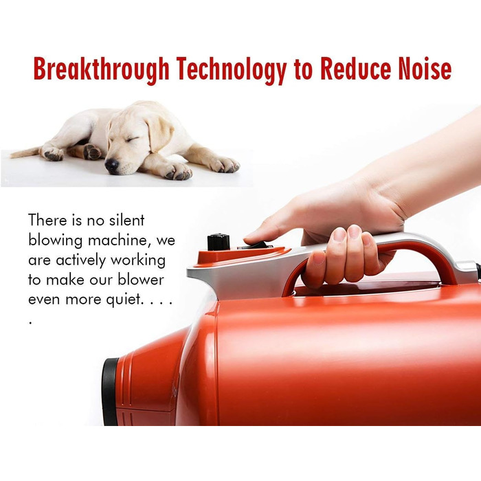 Сушарка для собак Shernbao Dualmotor - професійна фен для висушування шерсті домашніх тварин, 6.0 HP, 3000W, регулювання потужності