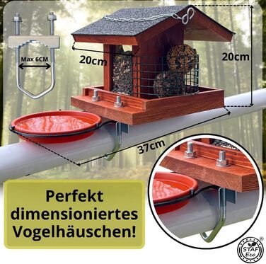 Дім для птахів на балкон: дерев'яний, ручної роботи, для саду та балкону, вологостійкий