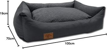 Ліжко для собак Odolplusz XXL - велике, м'яке, з водовідштовхувальним покриттям | 100 x 70 x 19 см