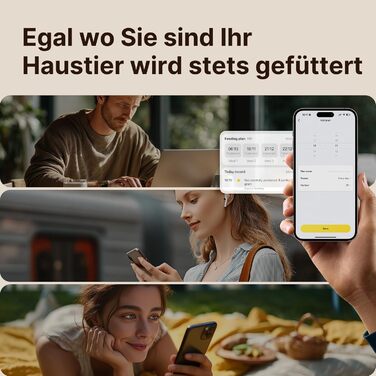 Автоматичний годівниця для котів та собак, 5л, WiFi, керування через додаток, 1-10 прийомів їжі на день, чорний