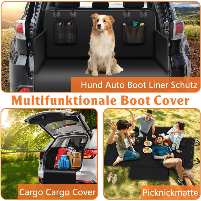 Захист для багажника автомобіля Alfheim для собак - преміум килимок, водовідштовхувальний та стійкий до подряпин, підходить для седанів та компактних/середніх SUV