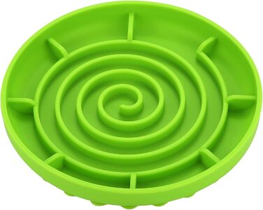 Антислизький набір для миски для собак, Silikon Slow Feeder, антислизька миска для собак та котів (Small, Green)