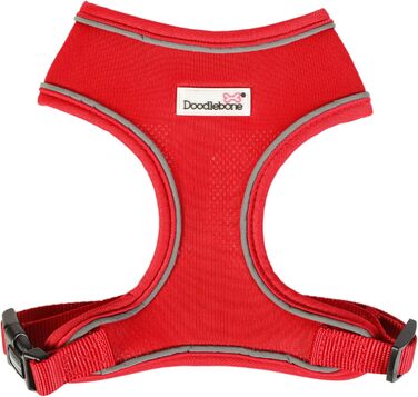 Шлея для собак Doodlebone Airmesh, рубіново-червона, розмір 39-40
