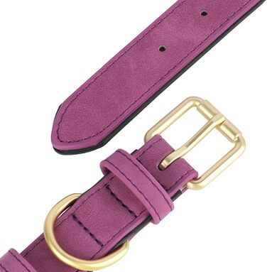 Персоналізоване шкіряне собаче ошийник з кристалами та іменем від PET ARTIST, блискучий ошийник зі стразами для собак, обхват шиї 33-43 см, фіолетовий