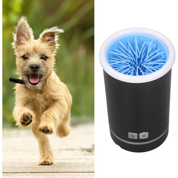 Автоматичний електронний мийник лап для собак Qcwwy, портативний, з м'яким силіконом