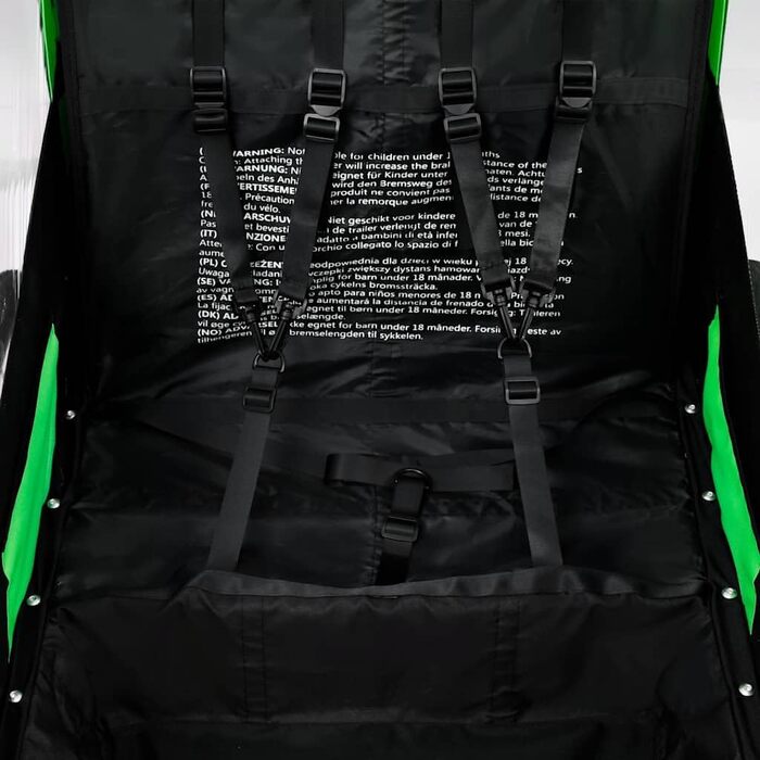 Причіп для собак та дітей 2-в-1: велосипедний причіп та візок, зелено-сірий. Для покупок, подорожей, велопрогулянок. Швидкий монтаж