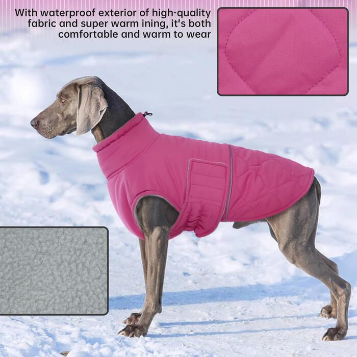 Зимовий теплий куртка для собак - вітрозахисний, з флісовою підкладкою, для цуценят (Рожевий, XS) XS Коричневий