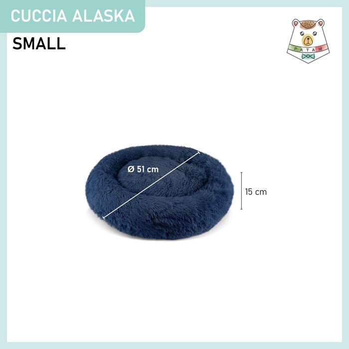 Крісло-лежанка для собак та котів Alaska, плюш, знімний чохол, антиковзаюче, машинне прання, велике (⌀ 81 см)