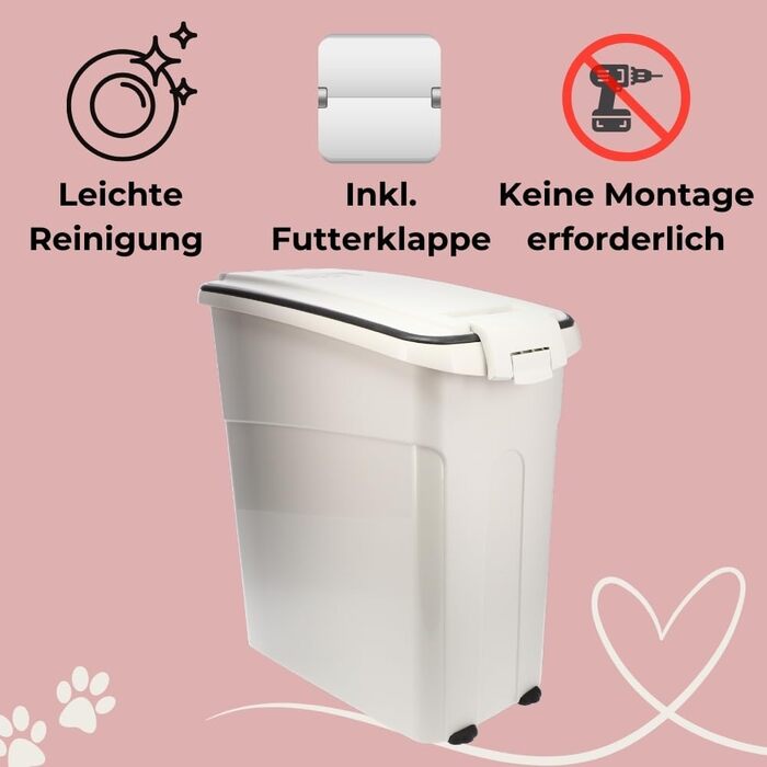 Контейнер для корму GarPet 54 л: герметичний, для собак та коней